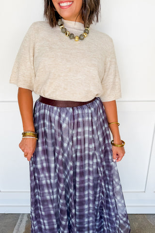 In My Plaid Era Midi Skirt