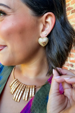 Heart To Hold Gold Earrings