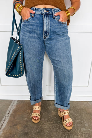Judy Blue Marlow High Rise Barrel Jeans - Petite