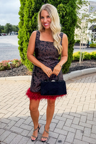 Wild Nights Feather Mini Dress