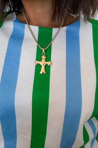 Walk By Faith Gold Cross Necklace