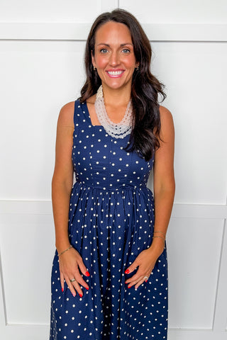 Coastal Pop Statement Necklace in White