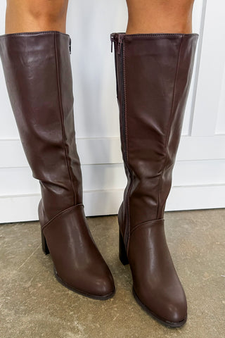 City Street Tall Boot in Brown Leather