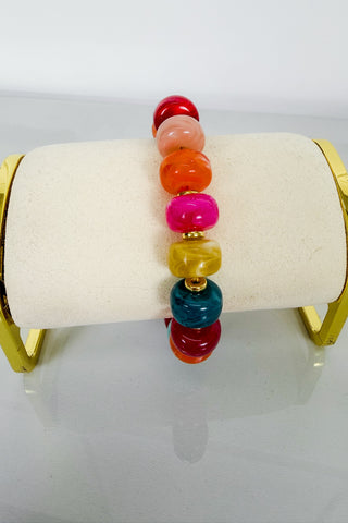Winnie Beaded Stretch Bracelet in Multi