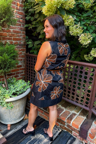 Embroidered Elegance Dress in Black