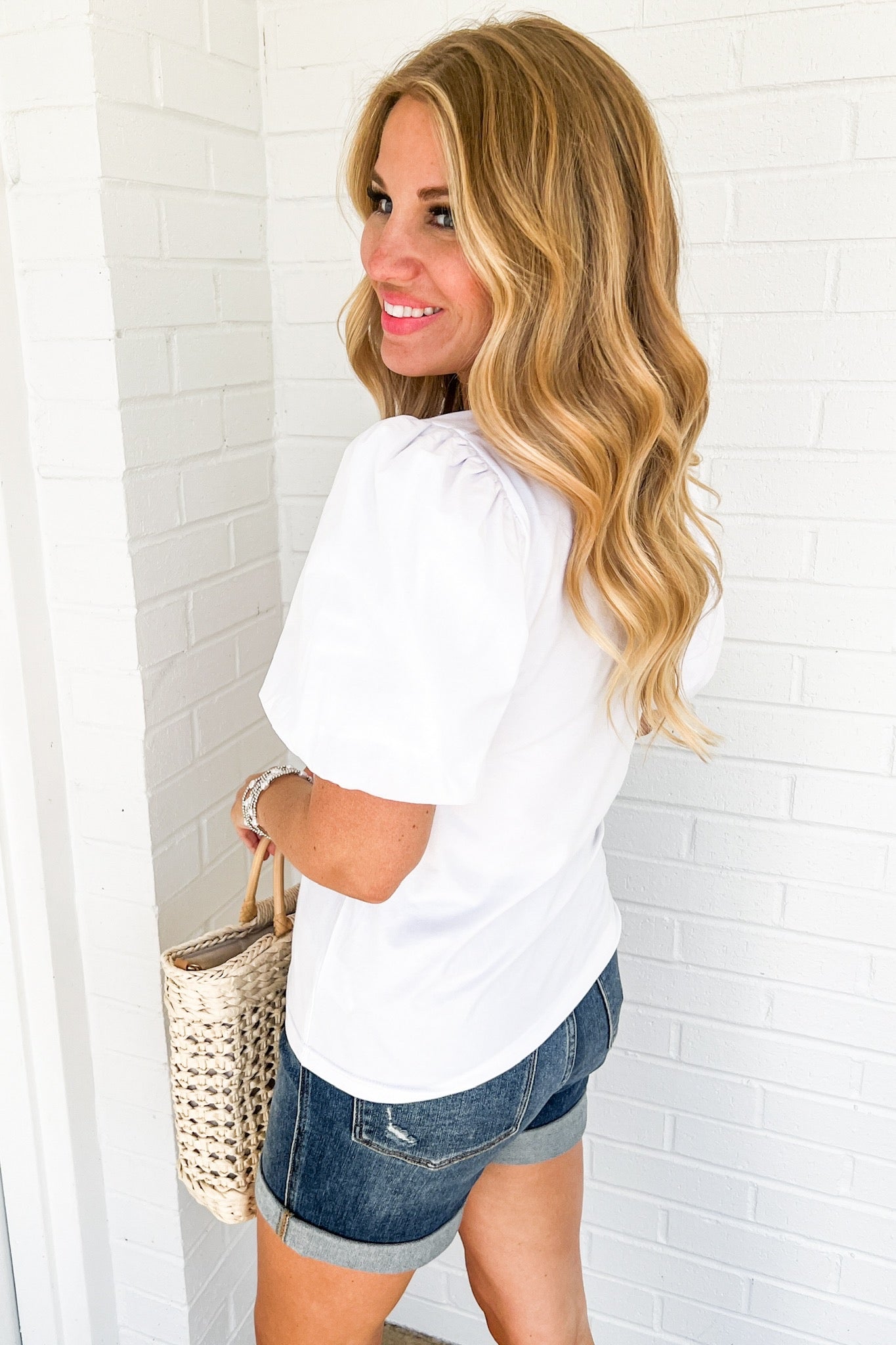 The Shay Top in White by Michelle McDowell – Jules & James Boutique