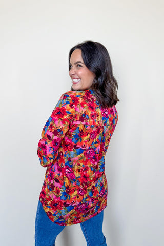 Dear Scarlett Lizzy Printed Top in Multi