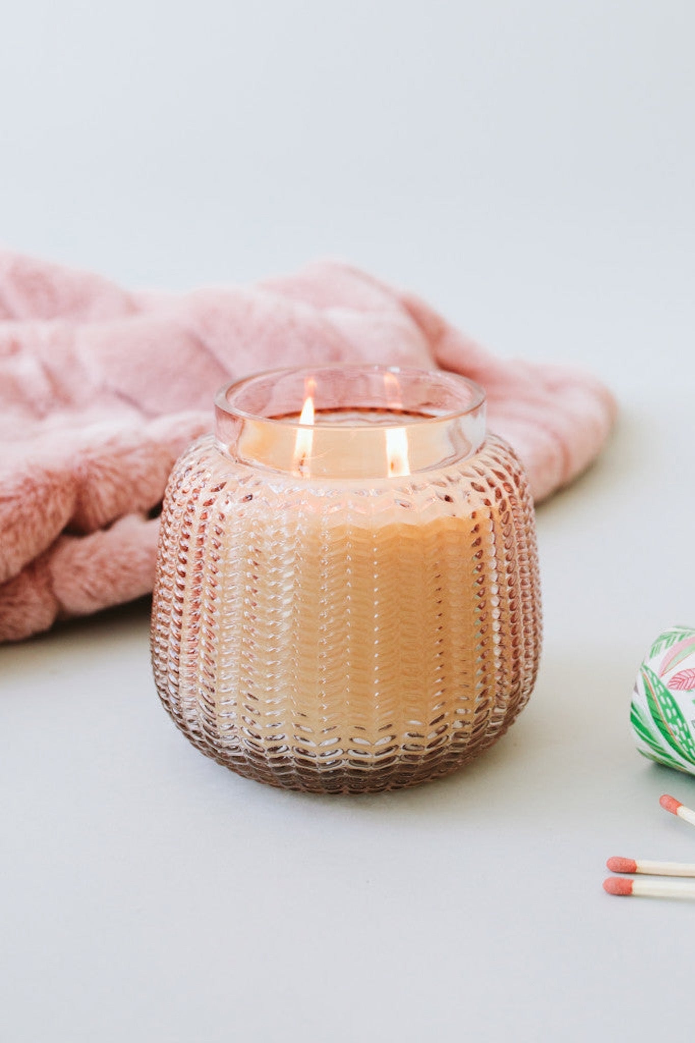 Sweet Grace Pink Textured 24oz Collection Candle