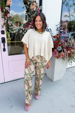 Everyday Button Down Cape Top