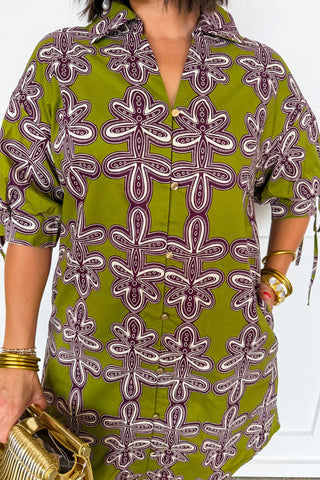 The Willow Walk Dress in Olive