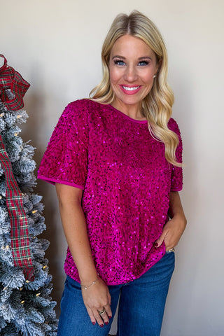 Sparkle Me Pink Top