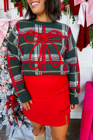 Sweetheart Bow Mini Skirt