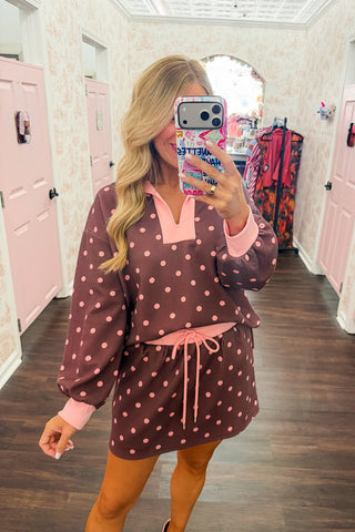 Dot Travel Set in Mocha Mousse