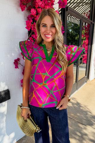 Girls Night Out Magenta Top