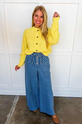 Dot Your Way Denim Pants