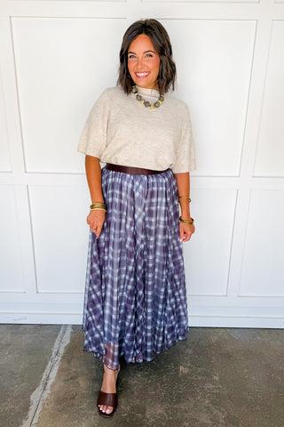 In My Plaid Era Midi Skirt