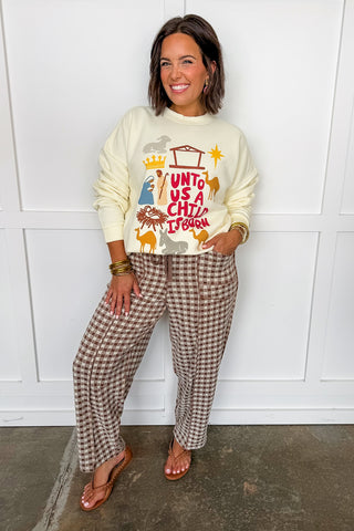 Poppy & Pine Unto Us A Child Is Born Sweatshirt