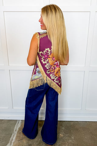 Free Spirit Asymmetrical Fringe Top