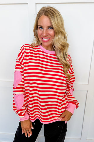Heart On My Sleeve Striped Top