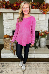 Closet Staple Waffle Knit Thermal in Pink