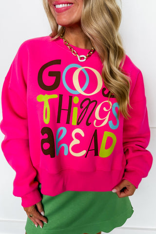 Poppy & Pine Good Things Ahead Cropped Sweatshirt