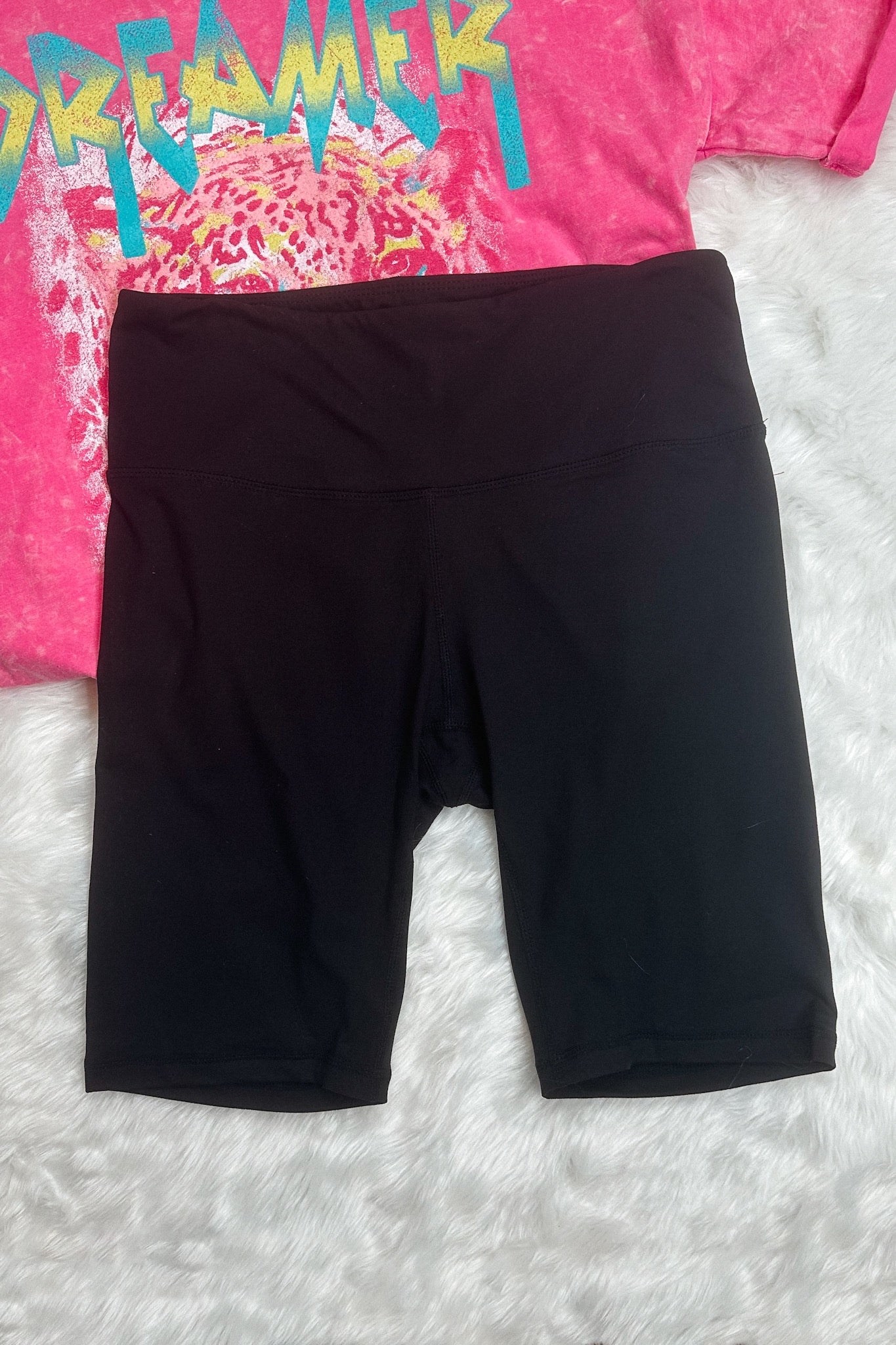 Buttery Soft Stretchy Biker Shorts in Black