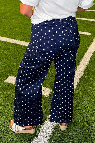 The Samantha Dot Pants in Navy
