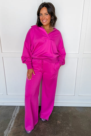 Weekend Retreat Luxe Pant Set in Pink
