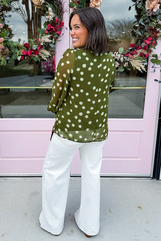 The Olive Grove Floral Blouse