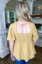 Load image into Gallery viewer, The Golden Hour Ruffled Peplum Top