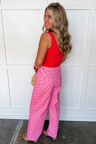 The Harper Pink Dot Pants