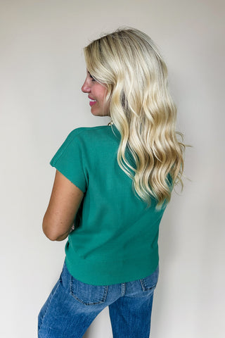 The Base Layer Mock Sweater In Emerald