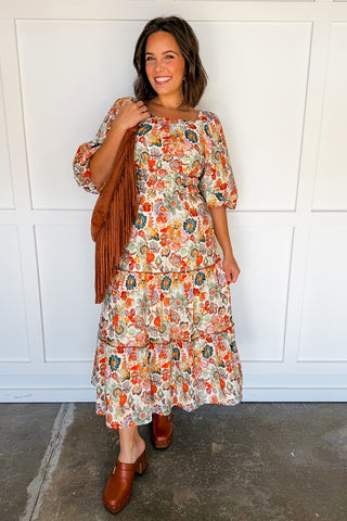 Fall for Florals Midi Dress