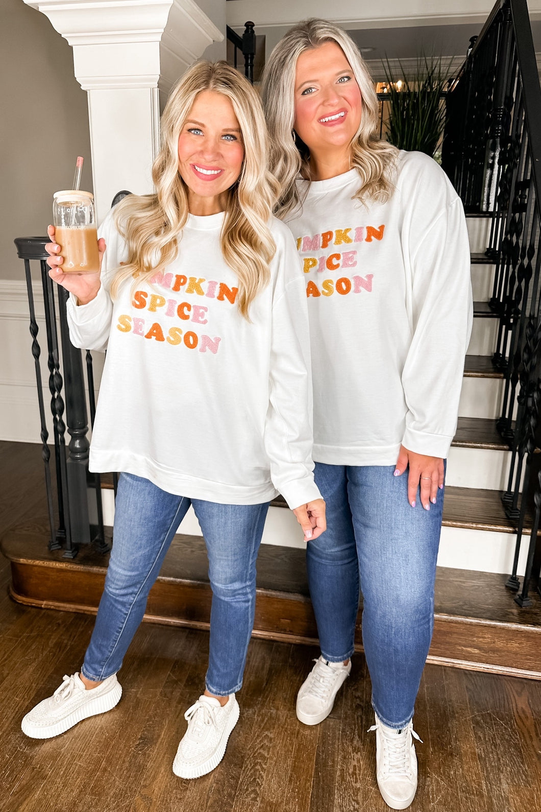 Pumpkin Spice Season Sherpa Letter Pullover