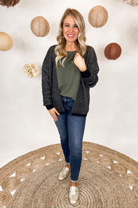 Down To Earth Knit Cardigan in Black
