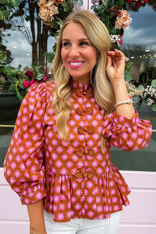 The Marlowe Floral Peplum Top
