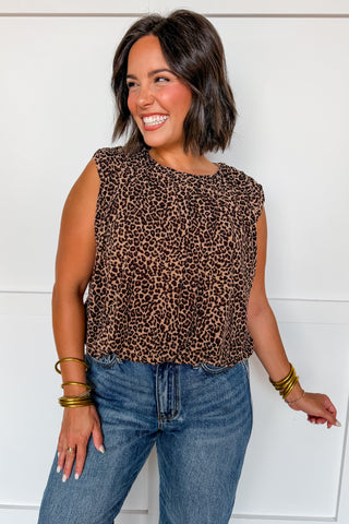 Girl's Night Out Leopard Bubble Hem Top