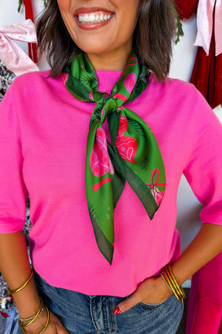 Pretty Little Holiday Pink Ornament Bandana