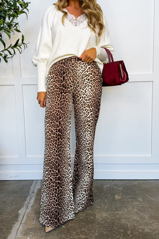 The Sedona Leopard Wide Leg Pants