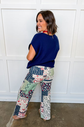 The Maggie Patchwork Wide Leg Pants
