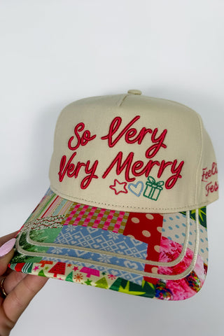 Poppy & Pine So Very Very Merry Patchwork Trucker Hat