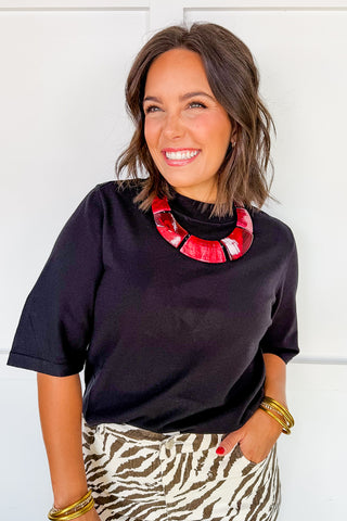 Wear It Everywhere Round Neck Top in Black