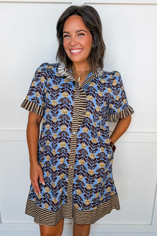 Bluebell Harvest Button Down Dress
