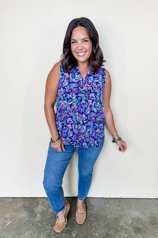 Dear Scarlett Liz Tank Top in Royal Blue