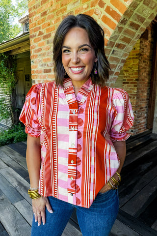 Mixed Feelings Printed Top