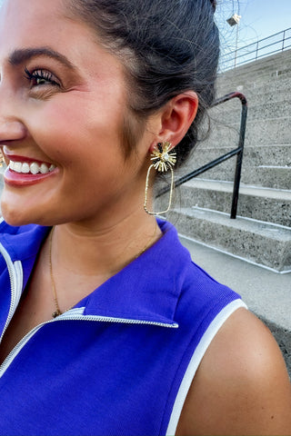 Game Day Sequin Sunburst Hoops