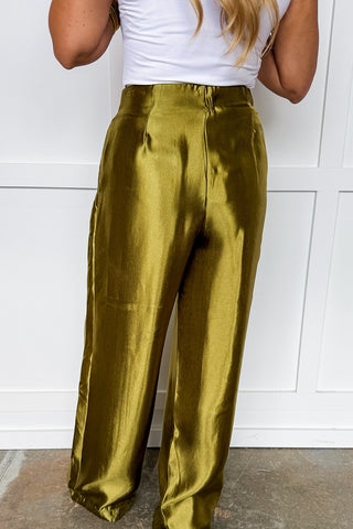 Dressed To Shine Wide Leg Pants in Olive