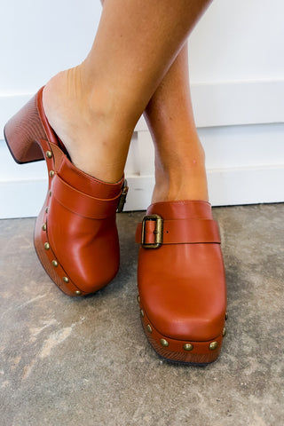 The Larina Studded Clog Heels by Mia