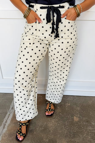 Polka Dot Barrel Jeans
