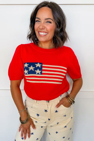 All-American Knit Flag Top